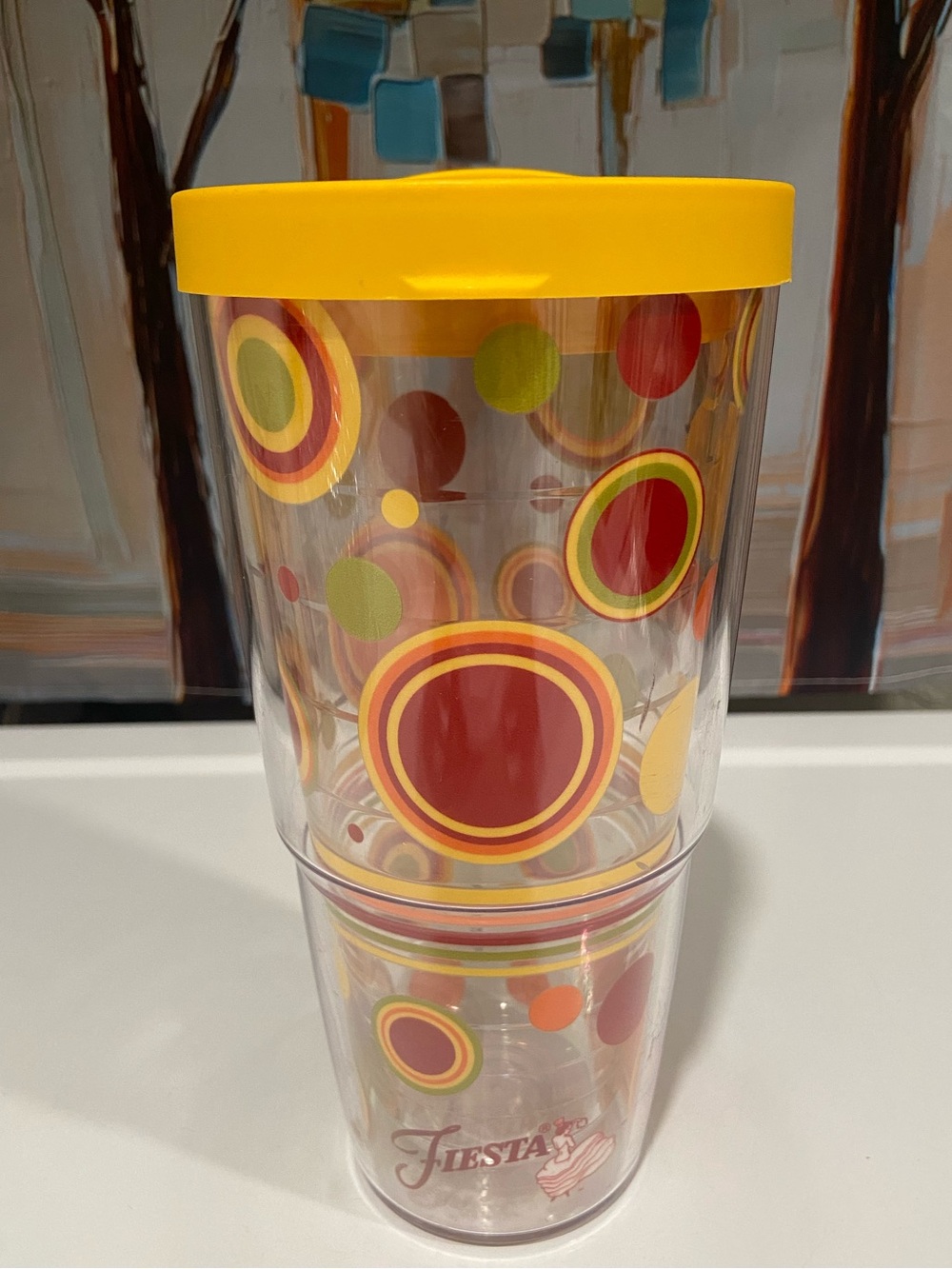 Tervis Tumbler Fiesta Double-Wall Tumbler with Yellow Lid